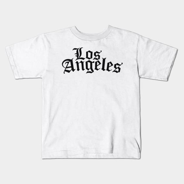 Los Angeles LA City - California Script Kids T-Shirt by Tees_N_Stuff